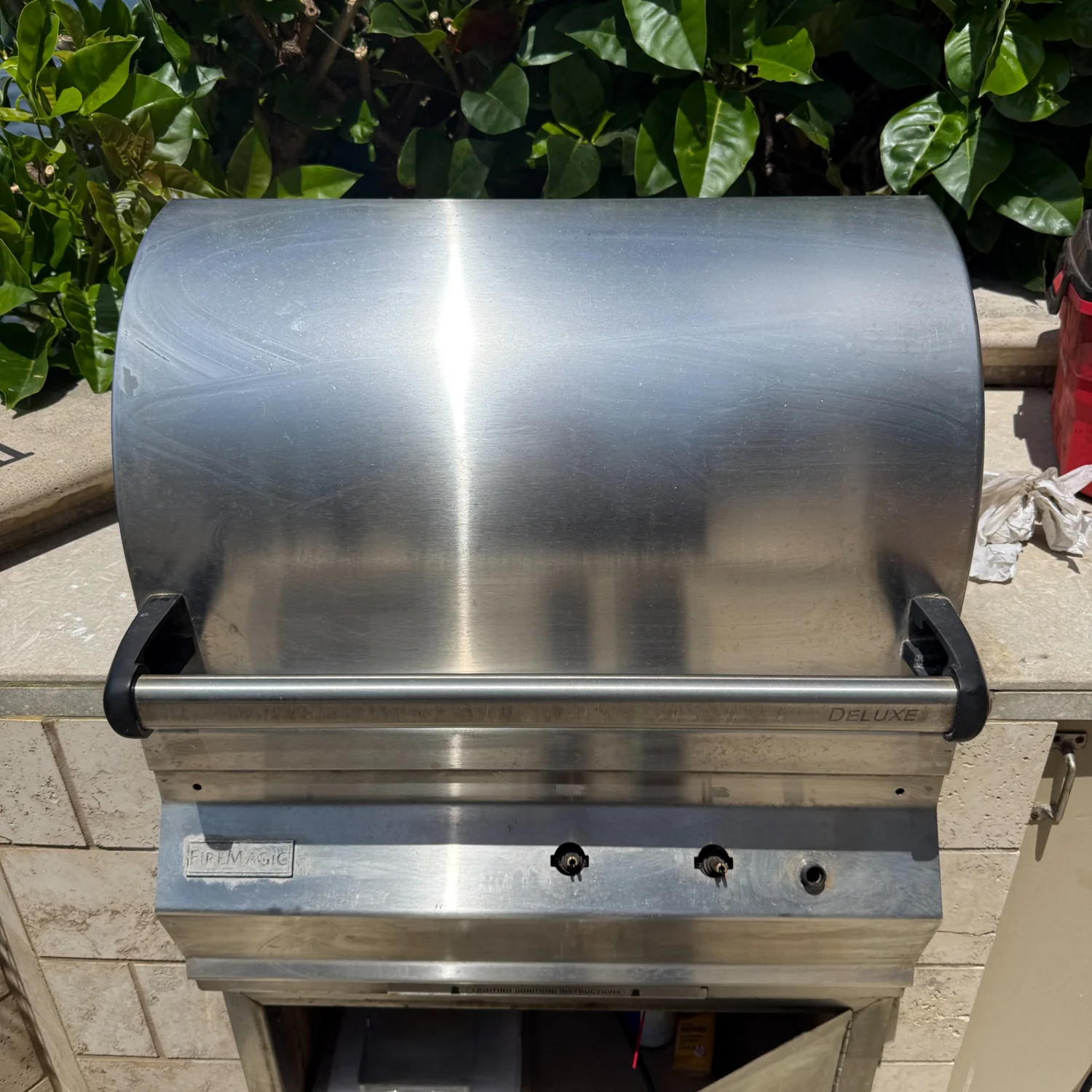 Clean stainless grill after cleaning