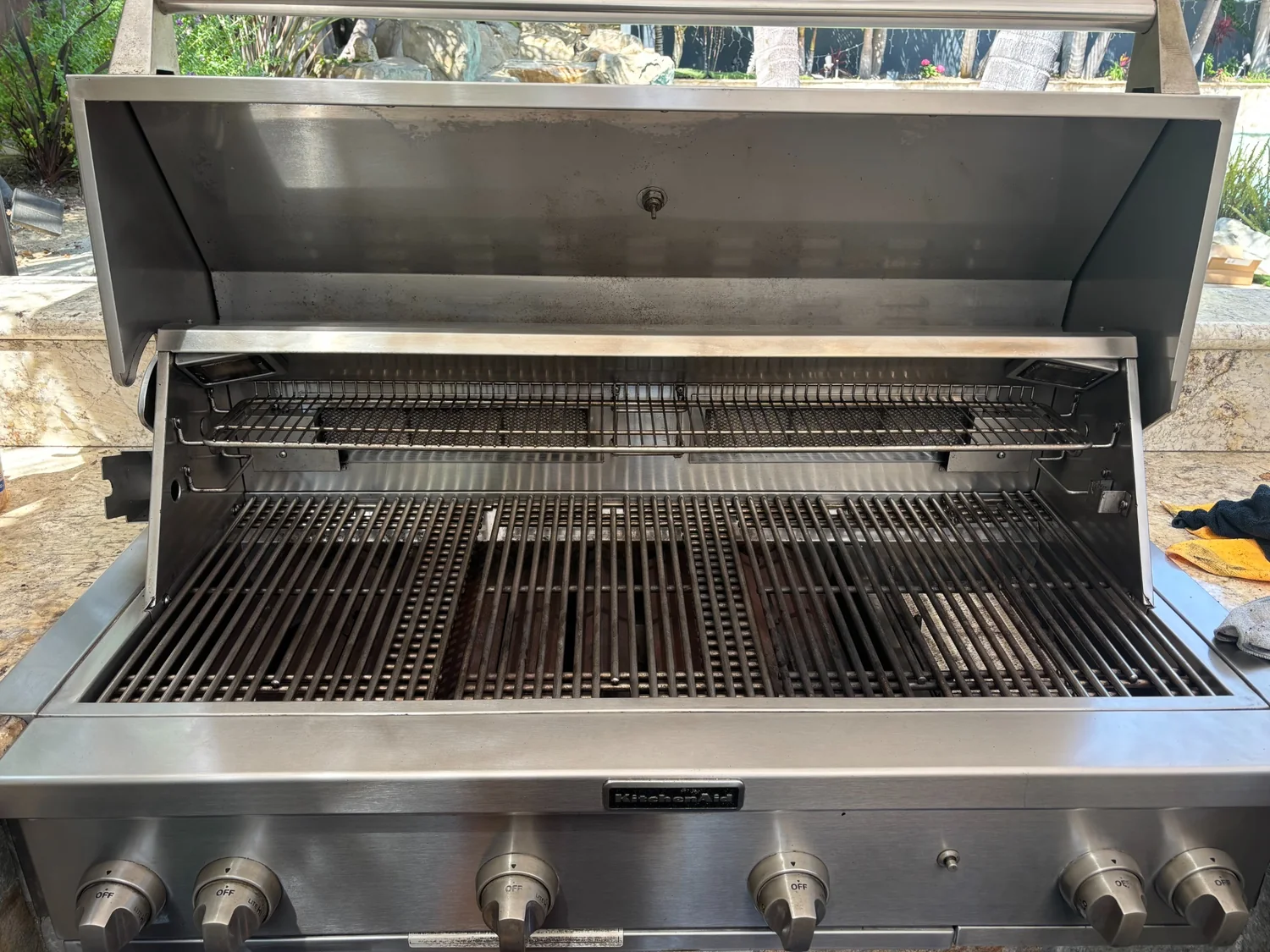 Clean KitchenAid grill after cleaning